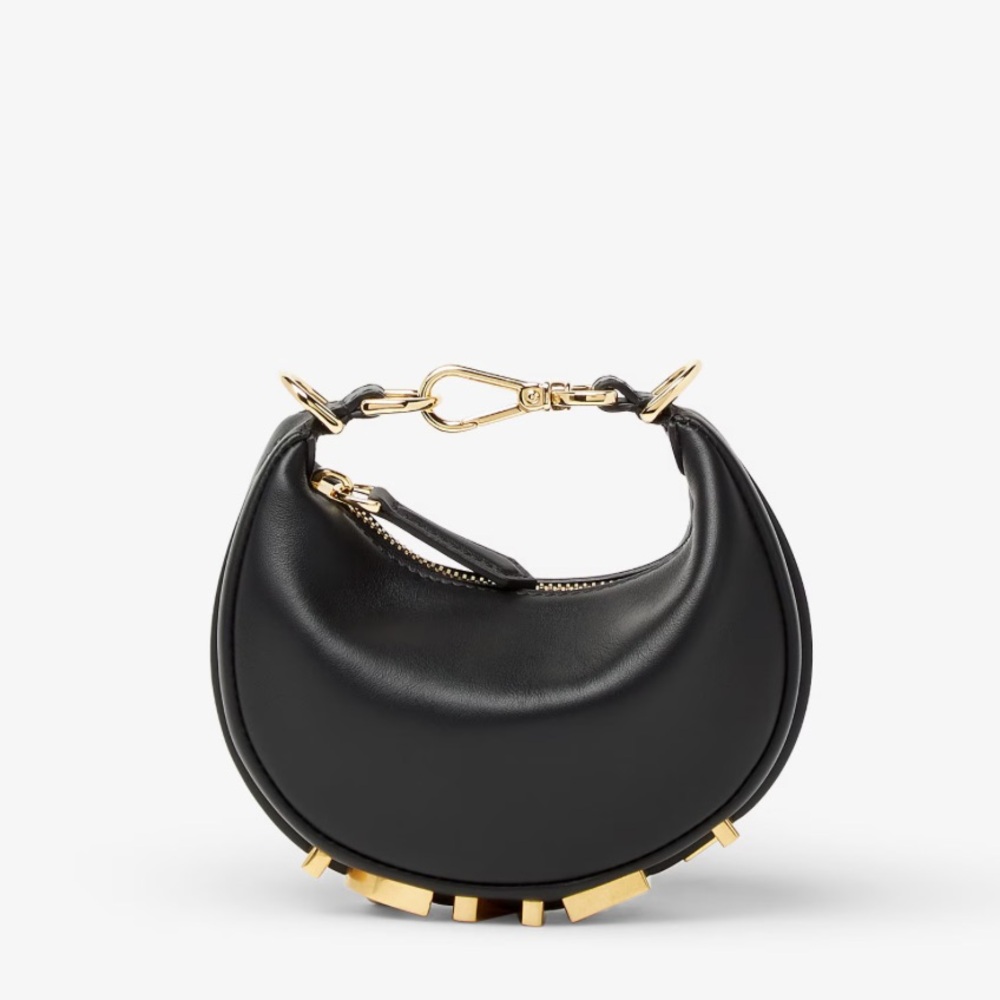 Fendigraphy Nano Black Bag with Gold Lettering - Picture 8 of 9